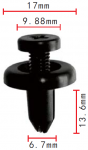HONDA  91502-SZ5-003 клипса  6.7x13.6x17mm