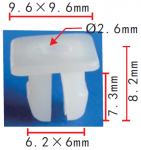 HONDA 34301-692-A0000 клипса  6.2x7.3x9.6mm  d2.6mm