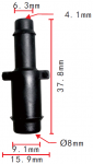 FORD E0VE-9K319AB коннектор  9.1x6.3mm