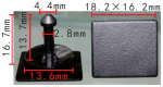 Subaru 91486-KJ010 Клипса  4.4x13.7x18.2mm