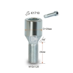 Болт M12X1,25X24 Цинк Конус, Dголовы=20мм, внутр. 10 луч. Звезда 272093 Z VST20B24 Z