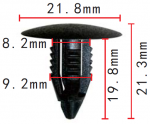 Ford 162279, 6725950 Клипса серая 9.2x19.8x21.8mm