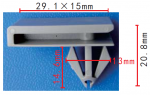 GM 15221959 Клипса  13x14.6x29.1mm
