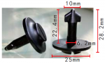 VW, VAG, AUDI  4A0805121A клипса  10x22.4x25mm