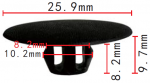 MITSUBISHI MU481187 клипса  10.2x8.2x25.9mm