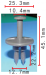 GM 5973996 клипса 12.5x15.8x25.3mm