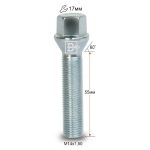 Болт M14X1,50X55 Цинк Конус с выступом ключ 17 мм C17D55 Z