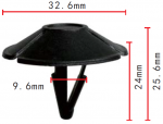 CHRYSLER 4428987 клипса  9.6x24x32.6mm