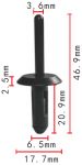 GM,VW 20433026, 175-853-577A клипса  6.5x20.9x17.7mm