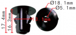 PEUGEOT, CITROEN 6822QP TOYOTA 9018906047 Клипса  13.1x16.3x18.1mm  d5.1mm