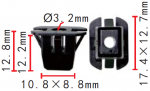 VW 8K0-837-199 Клипса