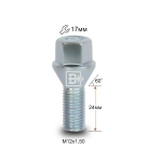Болт M12X1,50X24 Цинк Конус с выступом ключ 17 мм C17A24 Cr