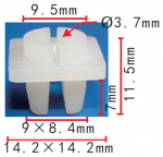 TOYOTA 90189-‐06141 клипса  9x7x14.2mm d3.7mm
