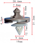 VAG, VW, AUDI 1H0-868-243-B клипса  9.6x12.7x19mm  7.8x10.8x28.6mm