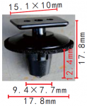 NISSAN  76882-EG01A клипса 9.4x12.4x15.1mm