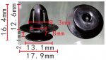 BMW 51498123832 Клипса  9.3x12.6x17.9mm