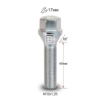 Болт M12X1,25X45 Цинк Конус с выступом ключ 17 мм C17B45 Z