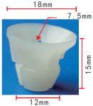 Toyota 90189-06162 клипса  11.8x15x18mm  d7.5mm