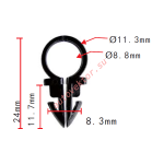 Фиксатор электропроводки 8.3x11.7x11.3mm  d8.8mm