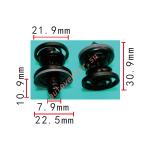 VW, VAG, AUDI 7L6868243 клипса  7.9x10.9x21.9mm