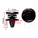 VW 5X0867299 Клипса  10x14.8x21.8mm