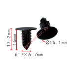 Toyota 90467-07208 Клипса  6.7x16x16.1mm