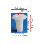 TOYOTA,HONDA 90189-04013, 90672-671-8110M1, 90672-671-811, 90674-S0-000 клипса 7.4x15.2x14.4mm d3.1m