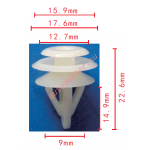 Honda 91566-SP0-003 клипса 10.8x14.9x17.5mm