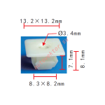 GM 22514578 клипса 8x7.1x13.2mm  d3mm