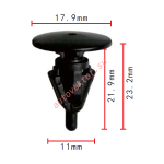 Toyotа 75867-30110, 75867-50030 клипса  11x21.9x17.9mm