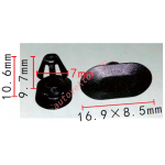 Renault 7701044547, Peugeot 699786 Клипса  7x9.7x16.9mm