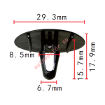 TOYOTA 90467-09004, 90467-09004-01 клипса  8.5x15.7x29.3mm