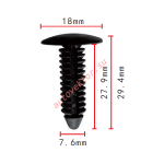 GM,CHRYSLER,FORD 10121502, 6033082, 6033840, 390018-S клипса  7.6x27.9x18mm