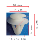 MAZDA,TOYOTA 9927-40-822, 62581-14020 клипса 11.5x14.6x18.6mm