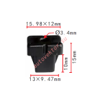 TOYOTA , MITSUISHI 90189-04008, 90467-12096, M083120 клипса  10x10x15.9mm  d3.4mm