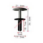 MERCEDES / VW, VAG, AUDI клипса  6x18.7x21.6mm