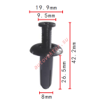Mitsubishi MR138807 клипса 8x26.5x19.9mm