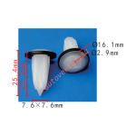 Fiat 0046408953, 8163294AA Клипса  7.6x24.2x16.1mm  d2.9mm