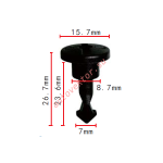 VW, VAG, AUDI  N90642001 клипса 8.7x23.6x15.7mm