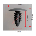 GM, Chrysler 480534, 6270163, 6030538 серая клипса  7.7x16.2x17.7mm