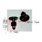 FORD 390126-S Клипса 7x16x12,7 mm