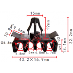 TOYOTA 90949-01D16 клипса