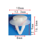 VAG, VW, AUDI 171807249A клипса  8x12.9x18mm