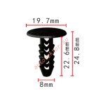 FIAT 14592087 клипса  8x22.6x19.7mm