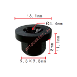 MERCEDES 0039900251 клипса  9.8x8x16.1mm  d4.4mm