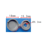 Заглушка под саморез серая клипса 18mm 15.2mm d4.1mm (10702070/031018/0147387, Китай)