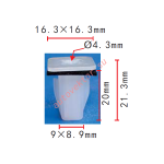 TOYOTA  клипса 8.9x20x16.3mm d4.3mm