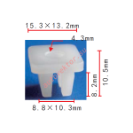 HONDA 90656-671-6310M1 клипса d4.3mm 10.2x8x15.2mm