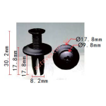 FORD W710250-S300 Клипса бампера 8.2x17,8x17,8 mm