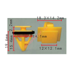 HYUNDAI 87756-3N100 Клипса  14.1x15.4x18.3mm